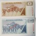 SLOVENIA 1990 . TWO 2 and ONE THOUSAND 1,000 TOLARJEV BANKNOTES . SPECIMEN